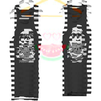 スイカを食べるかわいい幽霊 サマーウィーン ハロウィンコスチューム タンクトップ - Kawaiitshirt