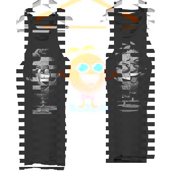 スイミングトランクとサングラスが付いた面白いココナッツ。 タンクトップ - Kawaiitshirt