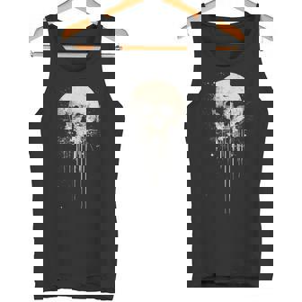 スカルアート グラフィックデザイン アンティーク調スタイル ハロウィンコスチューム タンクトップ - Kawaiitshirt