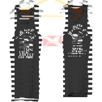 スキューバダイビング ダイバー ダウン ダイブ フラッグ ダイブ タンクトップ - Kawaiitshirt