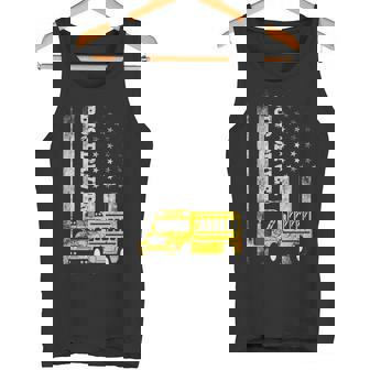 スクールバスドライバー アメリカ国旗 スクールバスドライバー用 タンクトップ - Kawaiitshirt