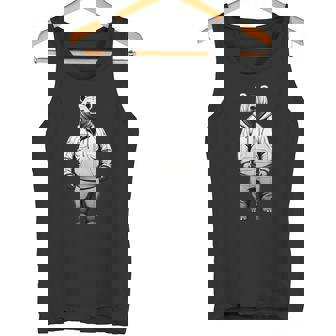 ストリートウェア風のミニマルなクマのイラスト タンクトップ - Kawaiitshirt