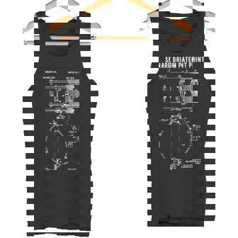 スネアドラム特許プリント 1939年 ビンテージ特許ミュージックアート タンクトップ - Kawaiitshirt