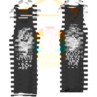 スノーシュー 猫 ママ レトロ ヴィンテージ 面白い I Love My Cat タンクトップ - Kawaiitshirt