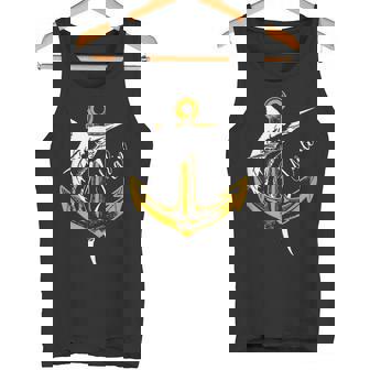 スポーツフィッシング カジキ メカジキ セイルフィッシュ アンカー付き タンクトップ - Kawaiitshirt