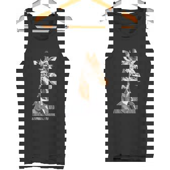 スーツ姿の面白いキリン タンクトップ - Kawaiitshirt