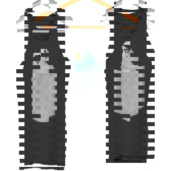 セキセイインコ ポケットから覗く 可愛いデザイン タンクトップ - Kawaiitshirt