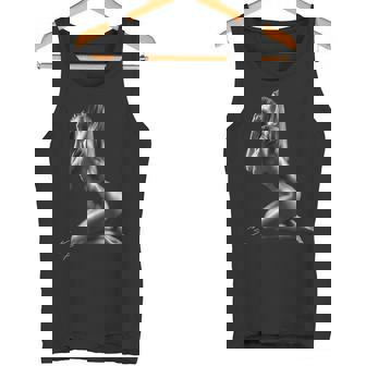 セクシーガールグラフィックtシャツ インプライドアクトオブファインアート タンクトップ - Kawaiitshirt