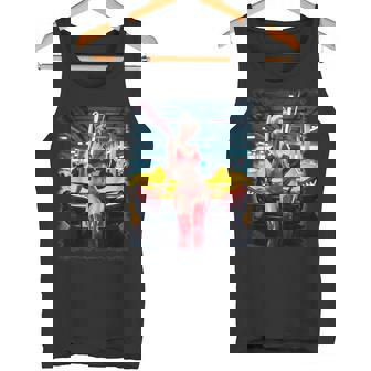 セクシーガールグラフィックtシャツ セクシーブロンドビキニモデル&車 タンクトップ - Kawaiitshirt