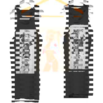 セクシーガールグラフィックtシャツ ブロンドボンシェルビキニピンナップガール タンクトップ - Kawaiitshirt