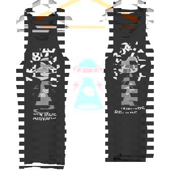 ゼブラヘッド脳侵略者面白いデザイン。 タンクトップ - Kawaiitshirt