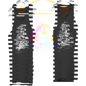 タイガーミュージック Dj ターンテーブル Dj タイガーテクノ ダンスクラブ ハウス タンクトップ - Kawaiitshirt