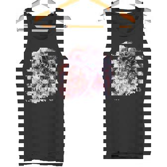 タランチュラ フローラル アートワーク アニマルアート 野生動物 タランチュラ 恋人 タンクトップ - Kawaiitshirt