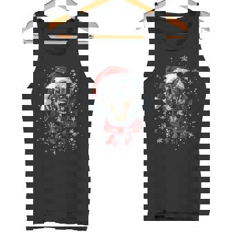 ダックスフント ウィーナー 犬 サンタ 帽子 面白い かわいい クリスマス タンクトップ - Kawaiitshirt