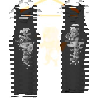 ダックスフンド 犬の筋肉トレーニング ダンベル付き フィットネスジム タンクトップ - Kawaiitshirt