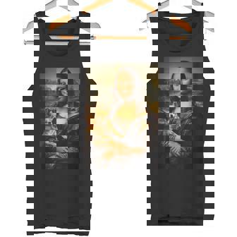 チワワ モナリザ 絵画 アート 犬 ママ お父さん タンクトップ - Kawaiitshirt