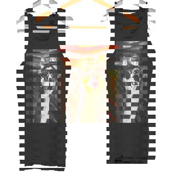 チワワ 面白いtシャツ 犬 ムンクの叫び かわいい メンズ 子供 おもしろ 服 グッズ ネタ わんこ タンクトップ - Kawaiitshirt