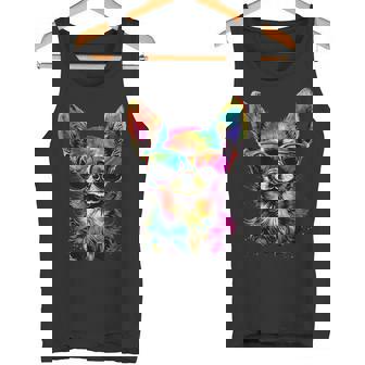 チワワとサングラスの犬 かわいいチワワが大好き タンクトップ - Kawaiitshirt