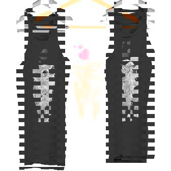 チワワ犬とハートのかわいい子犬のモチーフ タンクトップ - Kawaiitshirt