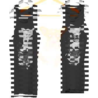 チワワ犬愛好家のためのポケットに入った面白いチワワ犬。 タンクトップ - Kawaiitshirt