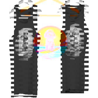 トイプードル サーフィン ファニー ドッグ ビーチ タンクトップ - Kawaiitshirt