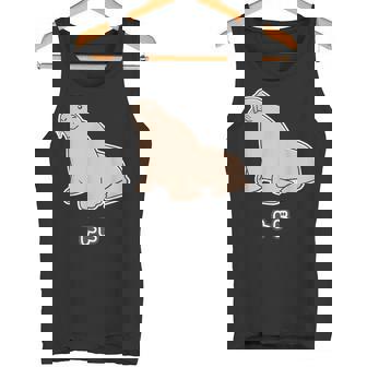 トド《ビッグ プリント》【どうぶつフレンズ】海・水族館の生き物 ゆるくてかわいい キャラクター イラスト タンクトップ - Kawaiitshirt