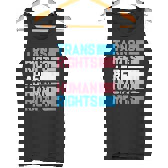 トランスライツは人権トランスジェンダープライドフラッグ タンクトップ - Kawaiitshirt