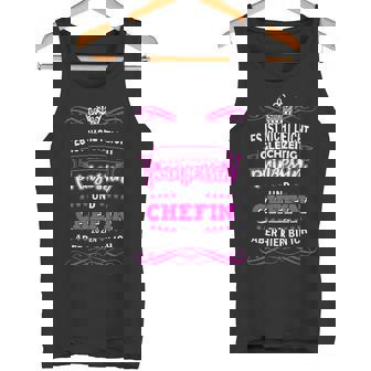 ドイツ語のテキスト「Gleichzeitig Prinzessin Chefin」と書かれた最高のシェフィンの言葉 タンクトップ - Kawaiitshirt