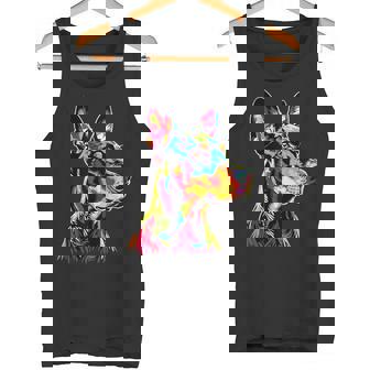 ドーベルマン ドッグ カラフル ポップアート 犬 誇り ドーベルマン タンクトップ - Kawaiitshirt