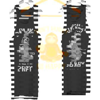 ナマケモノ コーヒー 瞑想 グラフィック 面白い タンクトップ - Kawaiitshirt