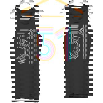 ナンバー51 Fifty-One Anniversary 男女 51歳の誕生日 タンクトップ - Kawaiitshirt
