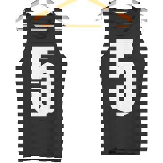 ナンバーファイブ 数字 5 プレーン 白 数字 タンクトップ - Kawaiitshirt