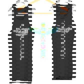 ネイティブアメリカン トーテムポール カラフル サンダーバードデザイン タンクトップ - Kawaiitshirt