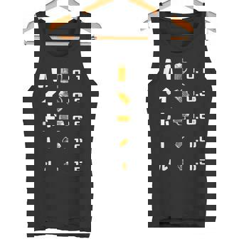 ハイボール 視力検査 バーボン おもしろ 酒飲み 酒好き 居酒屋 ウィスキー ハイボール好き タンクトップ - Kawaiitshirt