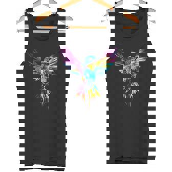 ハチドリ カラフル アート 動物 グラフィック 鳥 ハチドリ タンクトップ - Kawaiitshirt