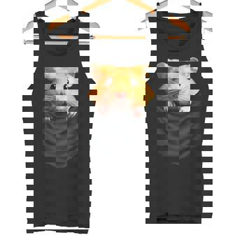 ハムスター 面白いtシャツ 胸ポケット かわいい メンズ 子供 おもしろ 服 雑貨 グッズ ネタ ゆるキャラ タンクトップ - Kawaiitshirt