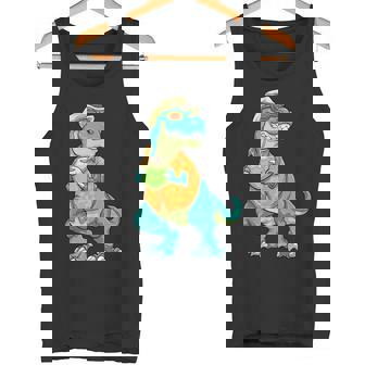 ハワイアン 恐竜 シャツ サマー T レックス トロピカル バケーション アロハシャツ タンクトップ - Kawaiitshirt