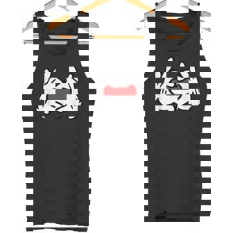 ハートを形作る漫画の手 インドネシア国旗 タンクトップ - Kawaiitshirt