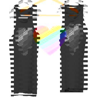 ハート・イン・ザ・カラーズ・オブ・ザ・レインボー タンクトップ - Kawaiitshirt