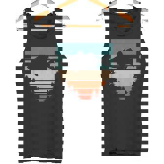 バス釣り森レトロオオクチバスフィッシャーマン タンクトップ - Kawaiitshirt