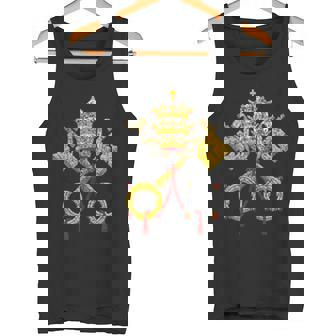 バチカン市の旗 アームコート ローマ セントペターズスクエア タンクトップ - Kawaiitshirt