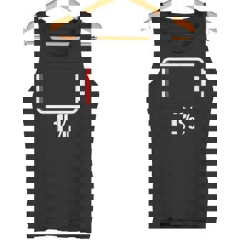 バッテリー 1 残り1 バッテリー切れtシャツ バッテリー残量が少ない タンクトップ - Kawaiitshirt