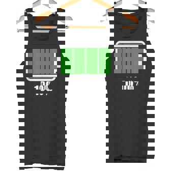 バッテリー 100 シャツ バッテリーフル充電 バッテリー満載 タンクトップ - Kawaiitshirt