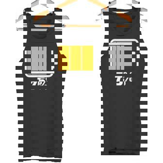 バッテリー75残り75バッテリーフルtシャツバッテリー低 タンクトップ - Kawaiitshirt