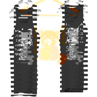 バブルティー レッサーパンダ ボバ カワイイ タピオカ アニメ かわいい タンクトップ - Kawaiitshirt