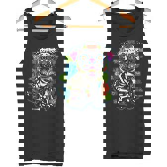 パグ シュガースカル メキシコ 犬 カラベラ 死者の日 タンクトップ - Kawaiitshirt