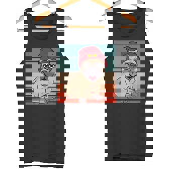 パグ ビーニー 赤骨かわいい遊び心のある幸せなスタイリッシュな動物ペット 長袖tシャツ タンクトップ - Kawaiitshirt