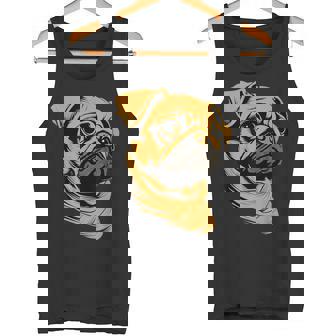 パグ 犬 デザイン ベージュ 犬 ラブ カーリン かわいい パグ タンクトップ - Kawaiitshirt