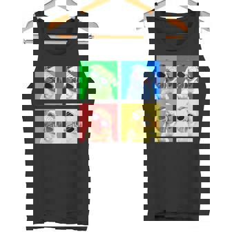 パグ 面白いtシャツ 犬 かわいい メンズ 子供 おもしろ 服 雑貨 グッズ ネタ わんこ イヌ 黒パグ タンクトップ - Kawaiitshirt