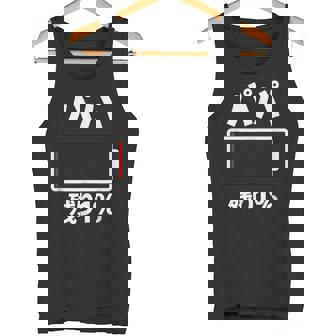 パパ 電池【残り1】バッテリー 電池切れ おもしろ 面白い ギャグ ネタ ウケ狙い 笑える ユーモア お笑い 個性的な タンクトップ - Kawaiitshirt